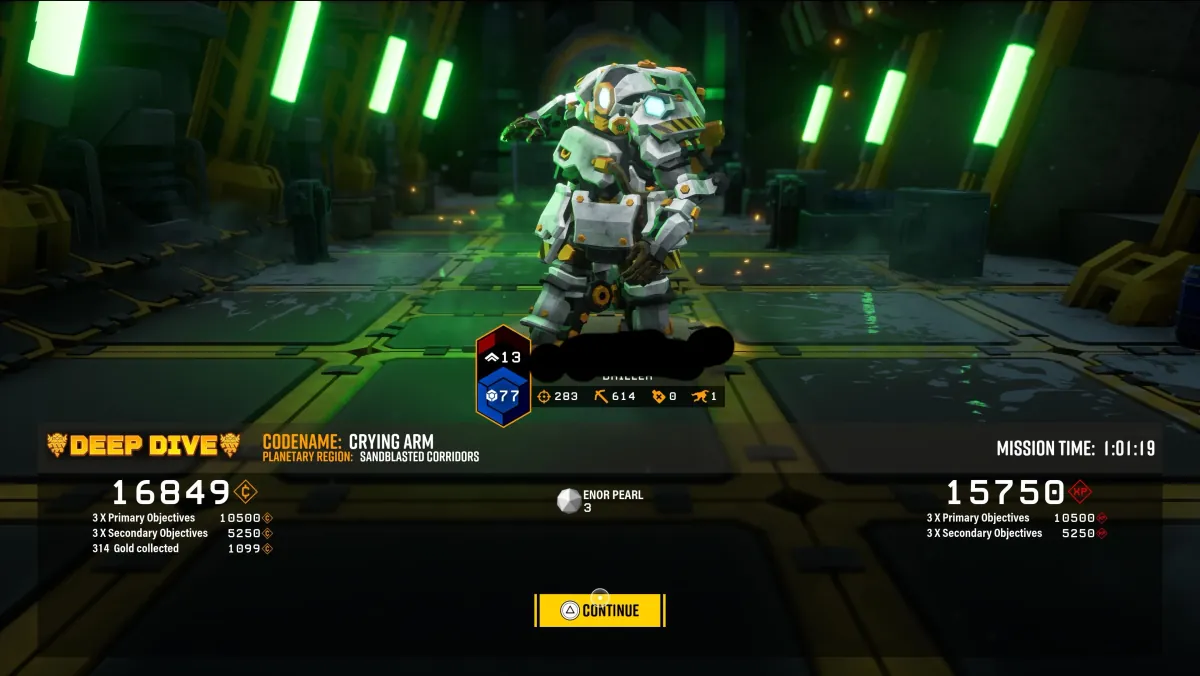 Deep Dive Rare Resource Drops: Enor Pearl from Enemies